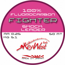 Key West F.C. FIGHTER 0,25mm 5,1kg 50mt FLUOROCARBON 100% Made in Japan